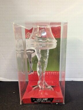 New In Box A Christmas Story Acrylic Mini Shot Glass  Leg Lamp Bar Accessories